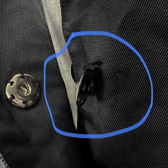 Buckle BKE Trench Jacket S Small Womens Black Oversized Button Polka Dot Lining - Picture 12 of 12